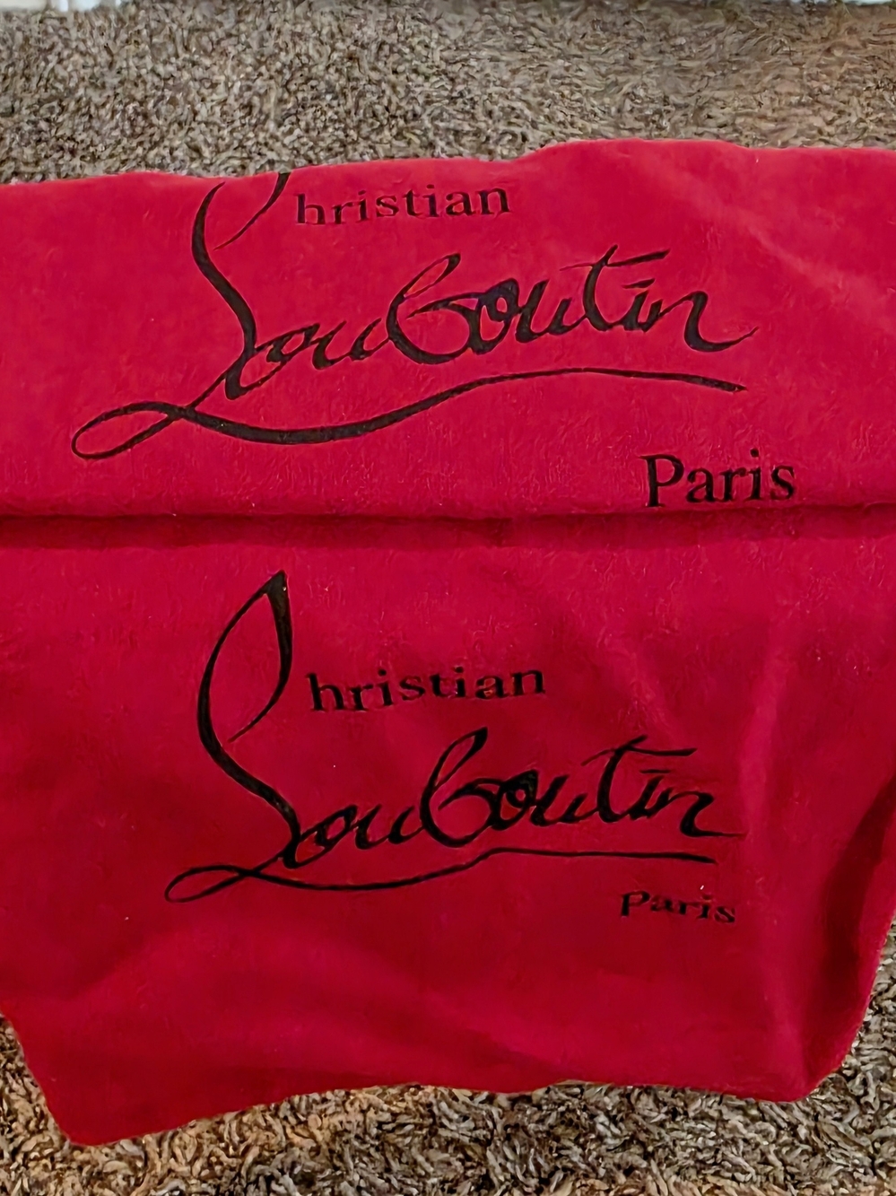 Christian Louboutin Red Dust Bags - Set of Two